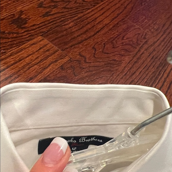 Boys Brooks Brothers French Cuff Dress Shirt Size 12 Non-Iron - Picture 6 of 10